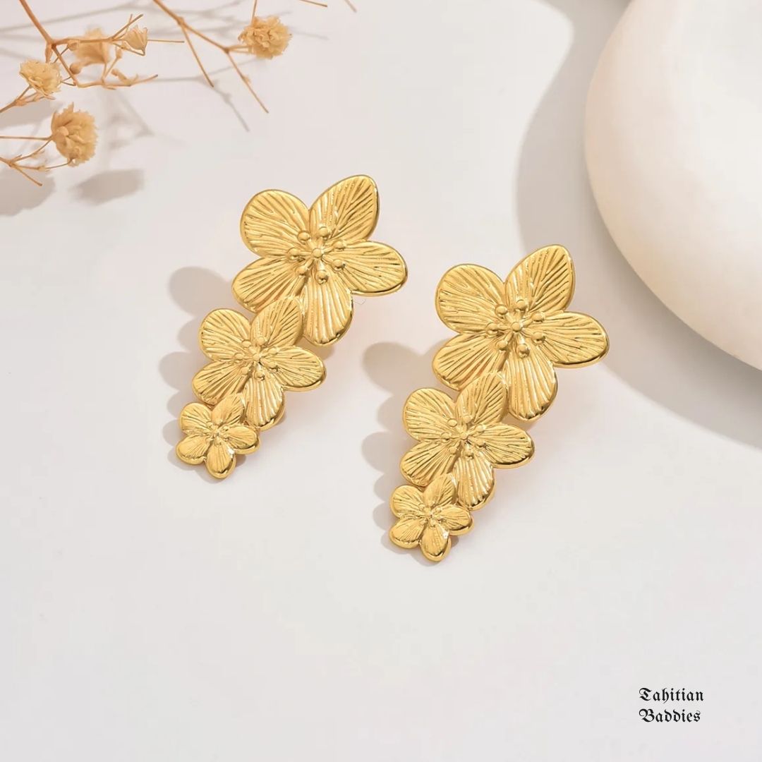 Trio Flowers Earings