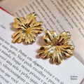 Golden Hibiscus Earrings