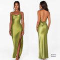 Green Satin Dress