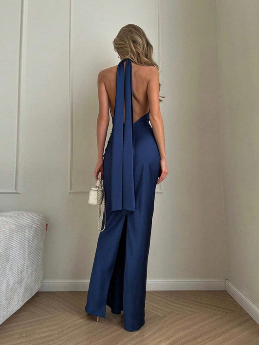 Midnight Satin Dress