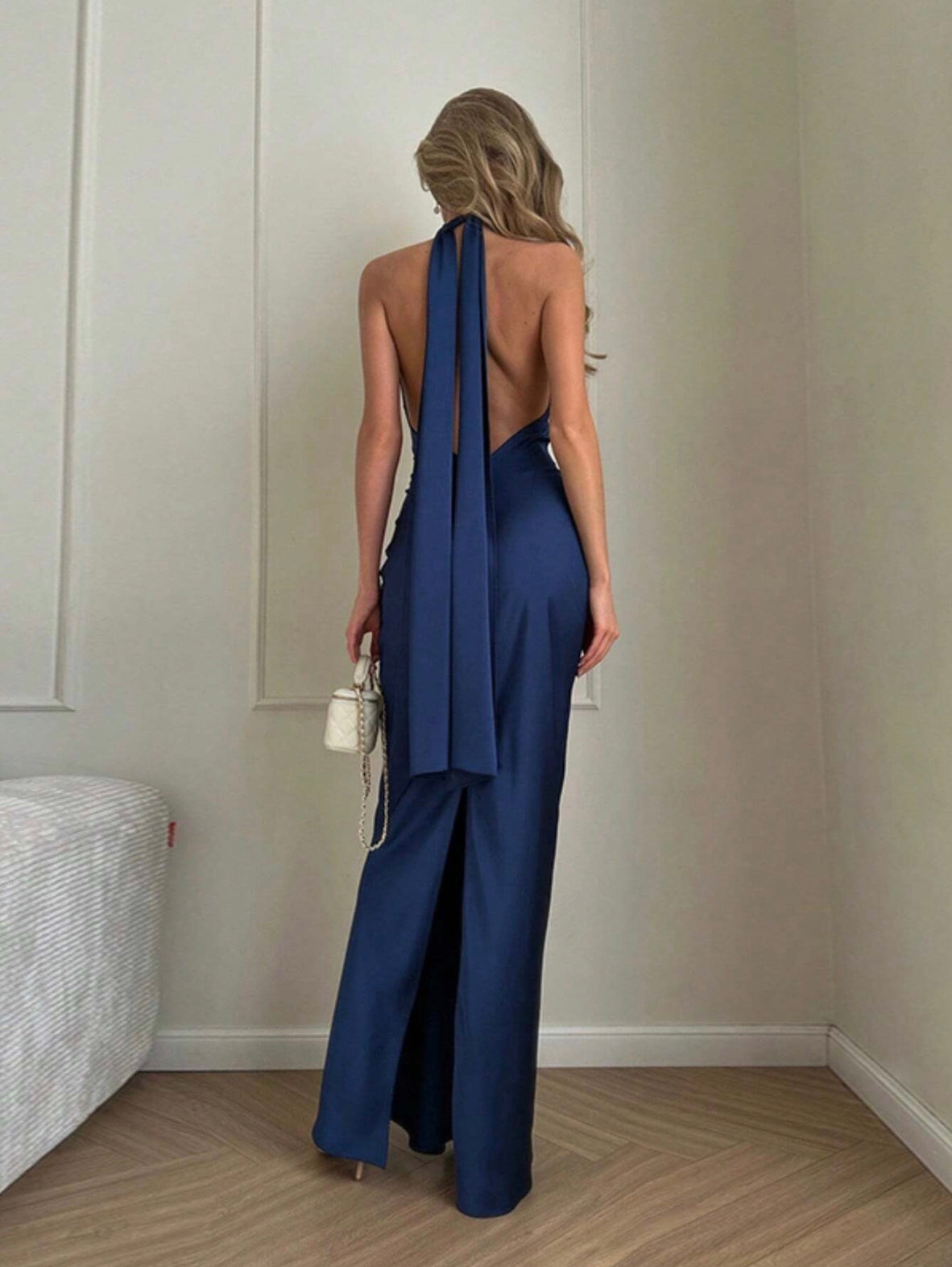 Midnight Satin Dress