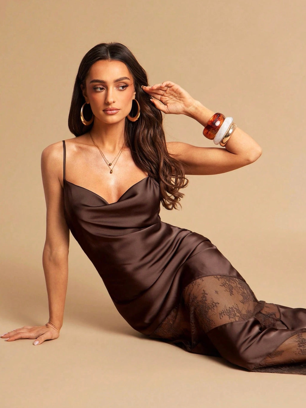 Brown Lace Dress
