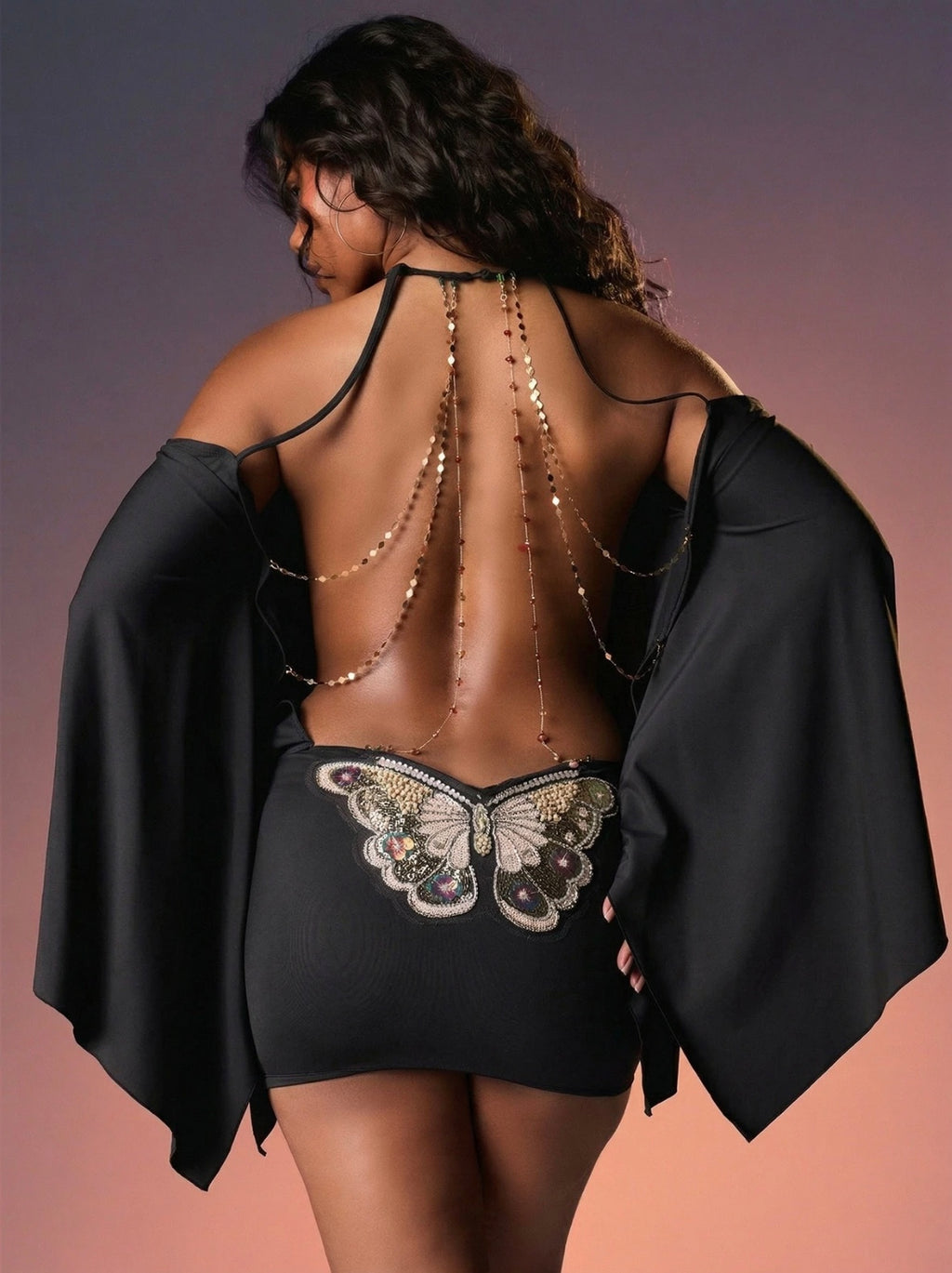 Butterfly Backless Dress
