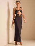 Brown Golden Dress