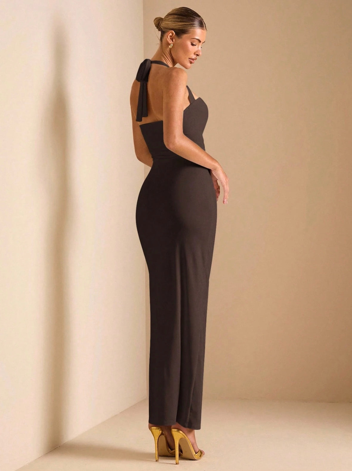 Brown Golden Dress