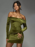 Green Velvet Dress