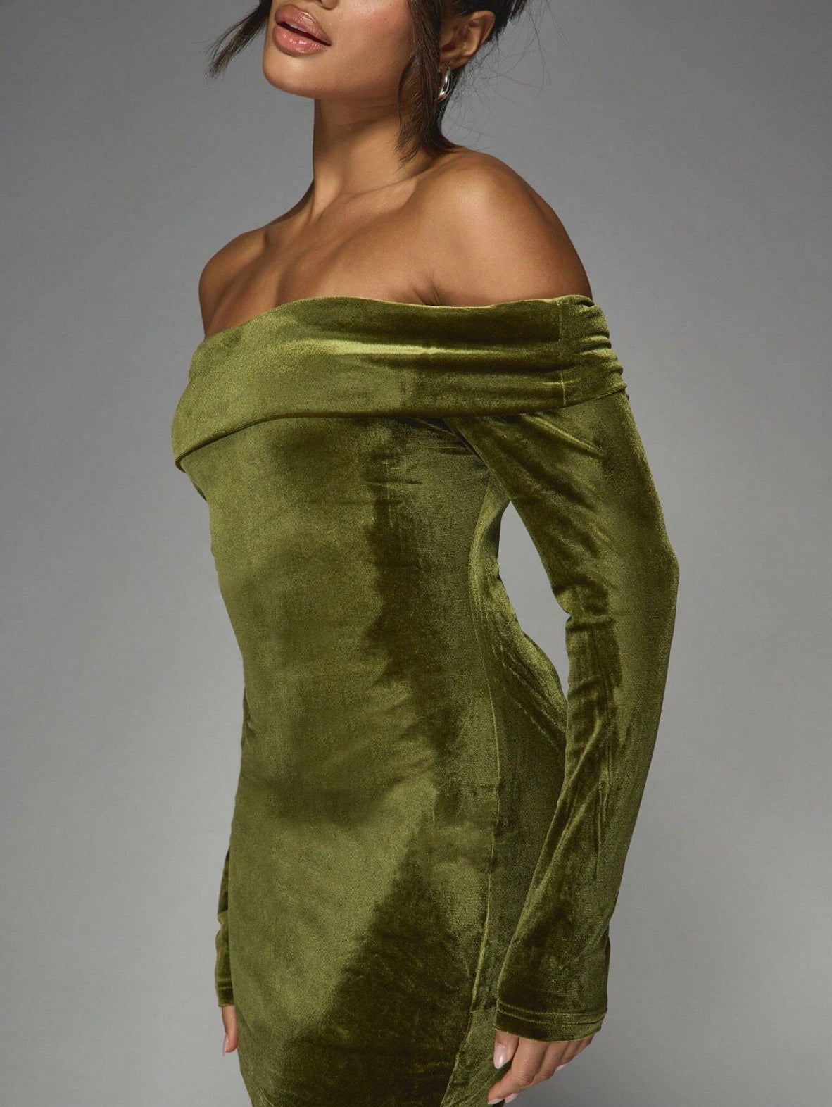 Green Velvet Dress