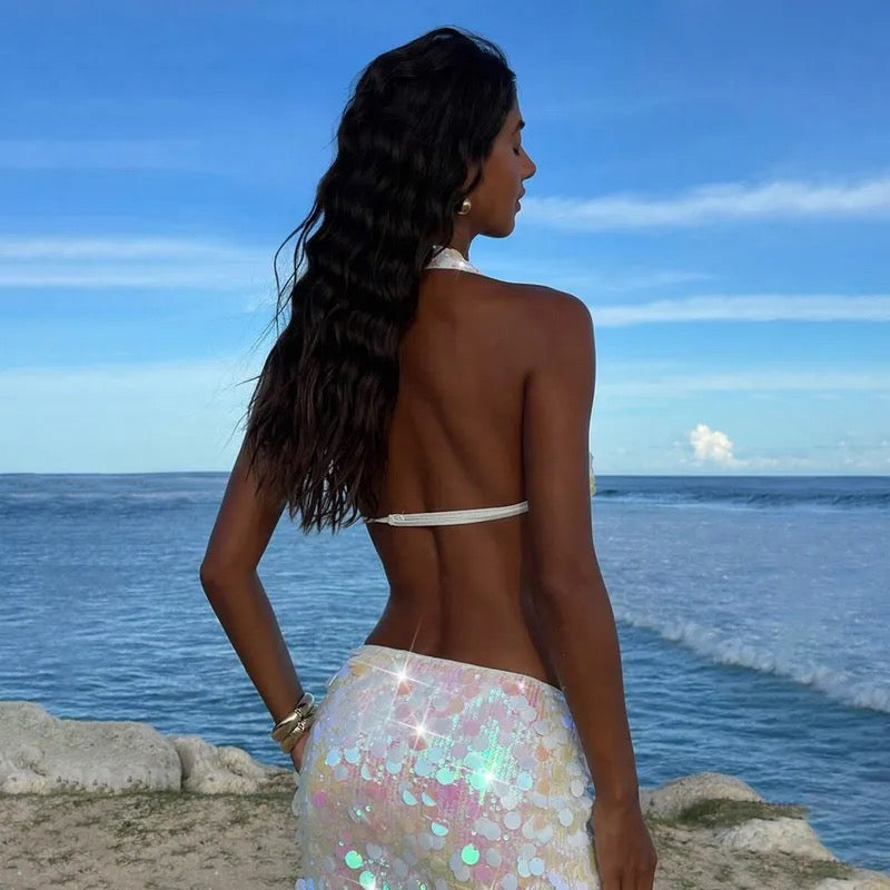 White Sequins Set