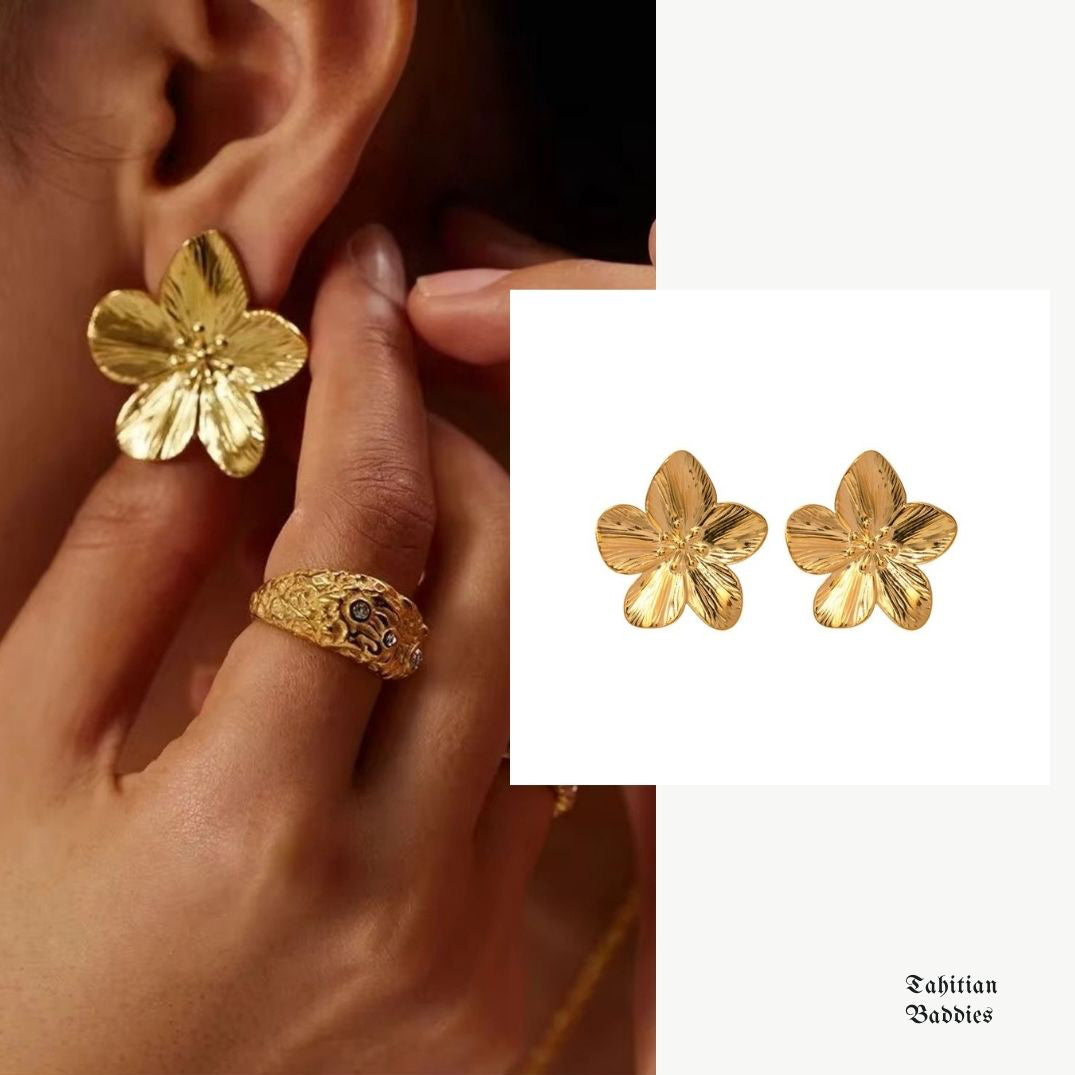Golden Tiare Earrings